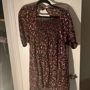 Old Navy Black and Pink Floral Dress
